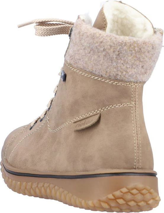 Tan Lace Up Ankle Boot - Image 5