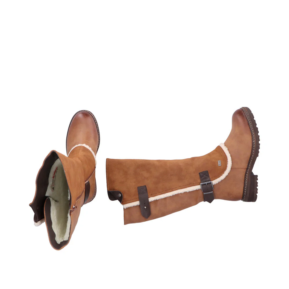 Tan Tall Side Zip Boot - Image 5
