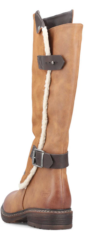 Tan Tall Side Zip Boot - Image 7