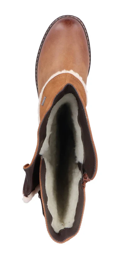 Tan Tall Side Zip Boot - Image 8