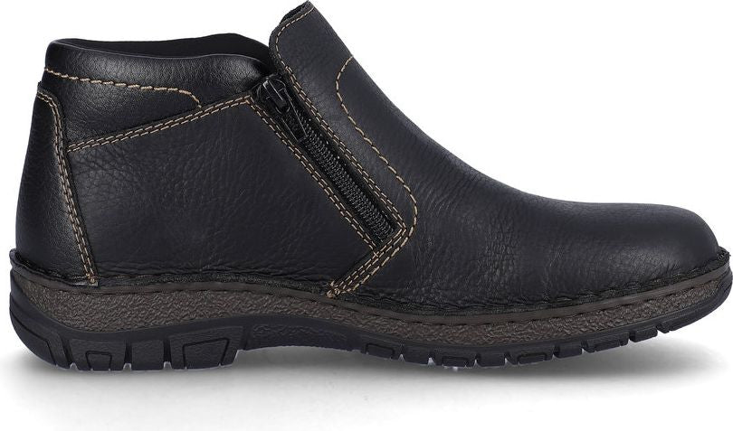 Warm Ankle Side Zip Boot Black - Image 2