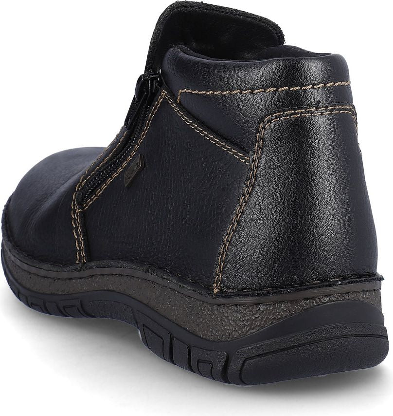 Warm Ankle Side Zip Boot Black - Image 5