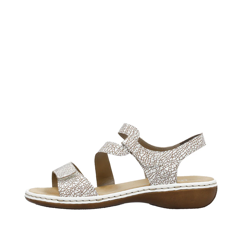 White Criss Cross Sandal - Image 3