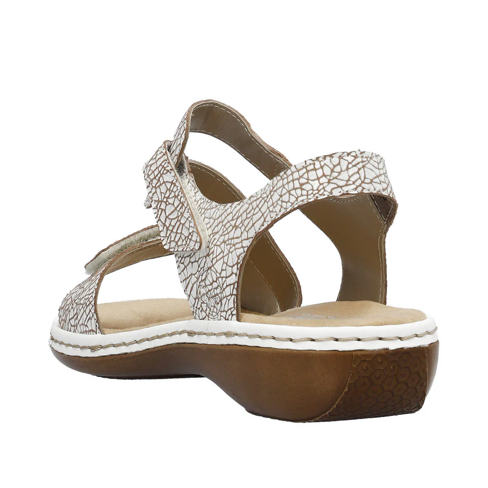 White Criss Cross Sandal - Image 5