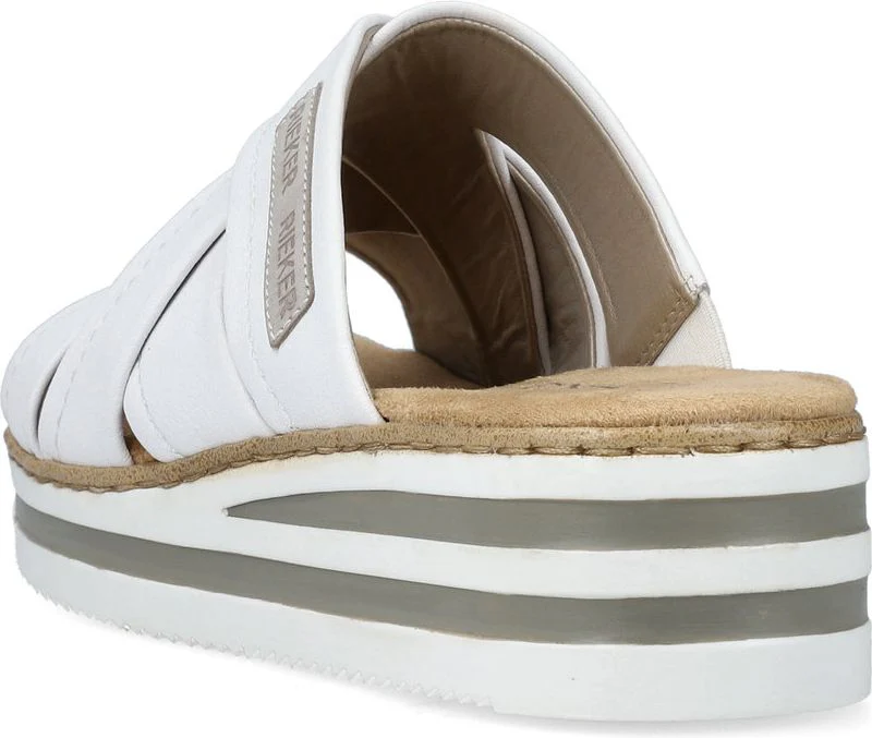 White Criss Cross Wedge Slide - Image 5