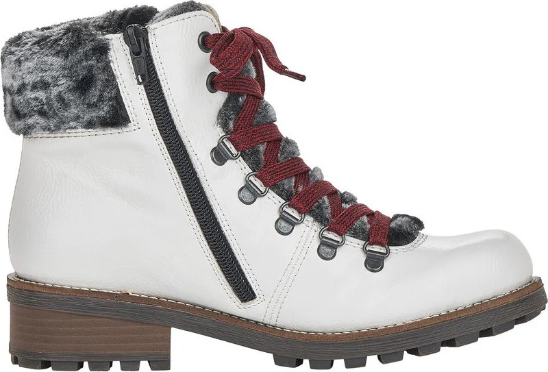 White Croco Patent Hiker - Image 2