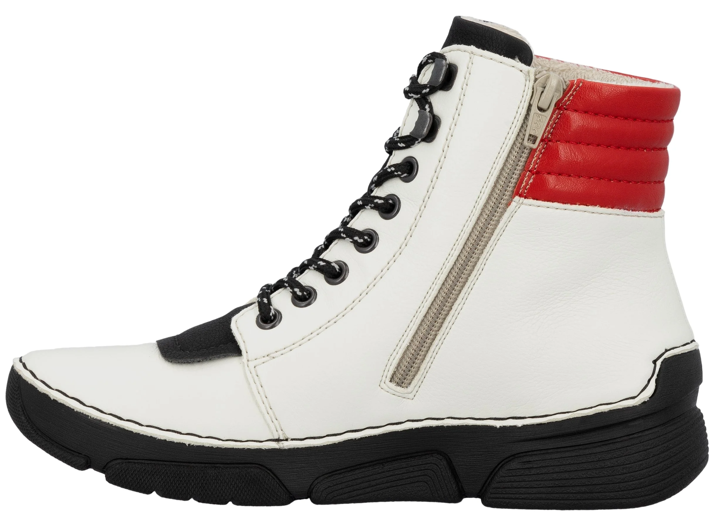 White Lace Up Boot - Image 2