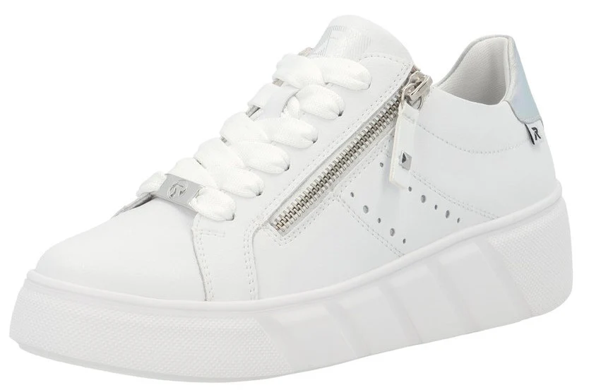 White Lace Up Side Zip