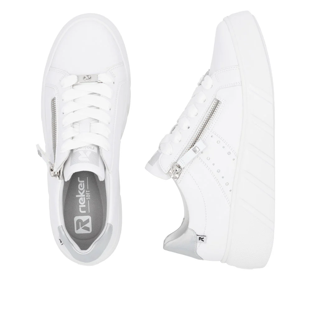White Lace Up Side Zip - Image 8