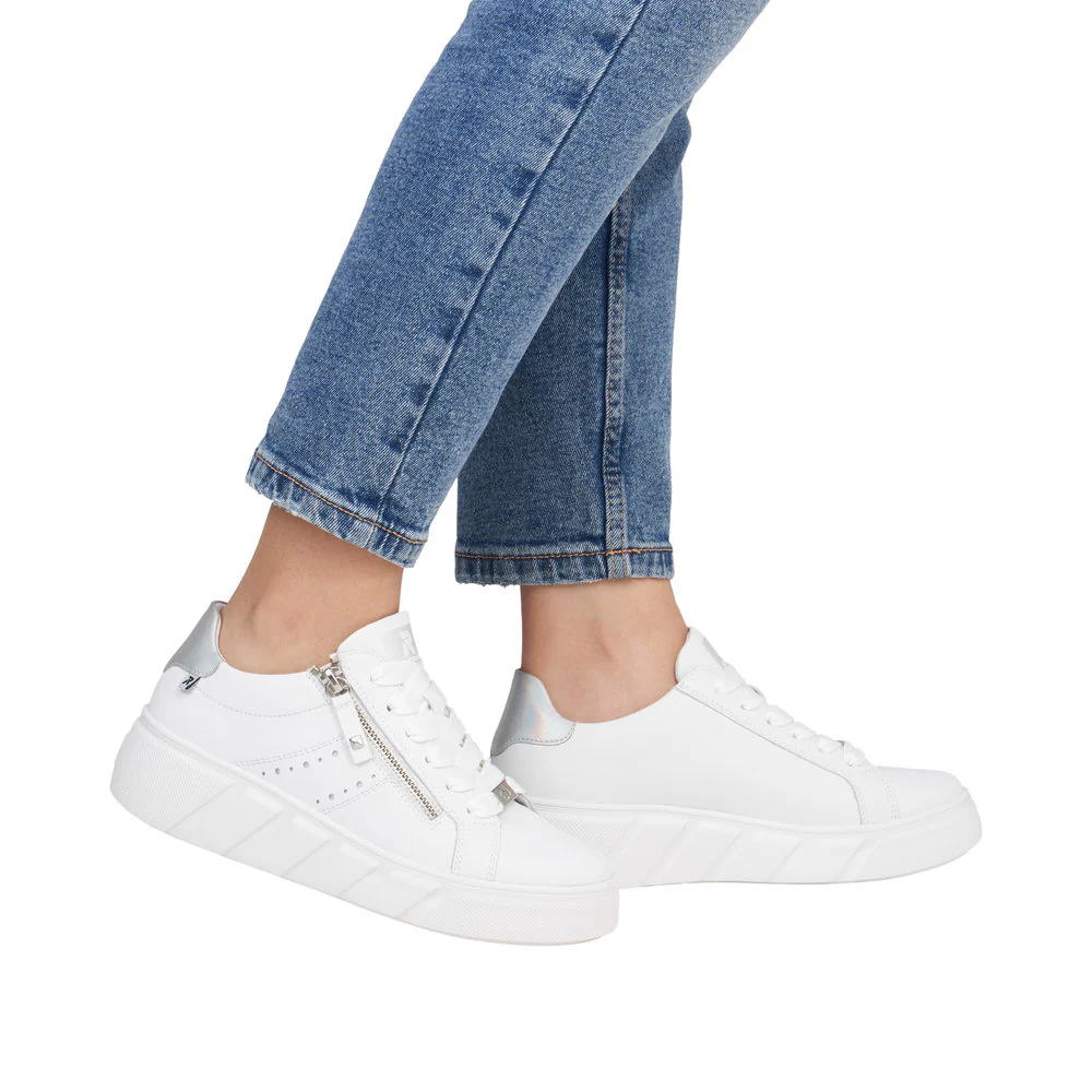 White Lace Up Side Zip - Image 9