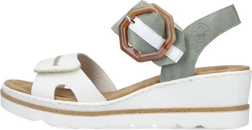 White/Mint Wedge With Buckle - Image 3