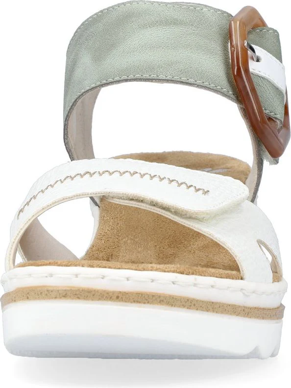 White/Mint Wedge With Buckle - Image 4