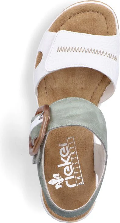 White/Mint Wedge With Buckle - Image 6