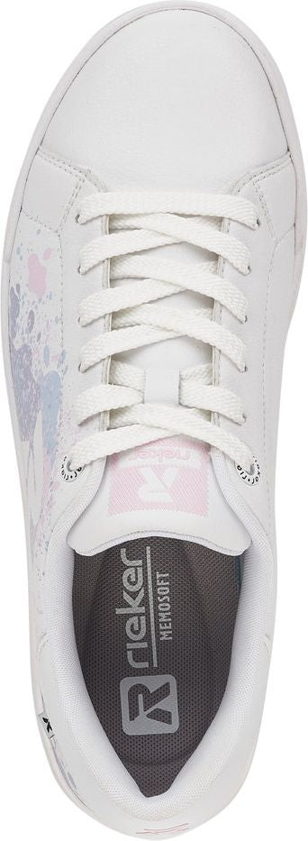 White/Pastel Pattern Lace Up - Image 6