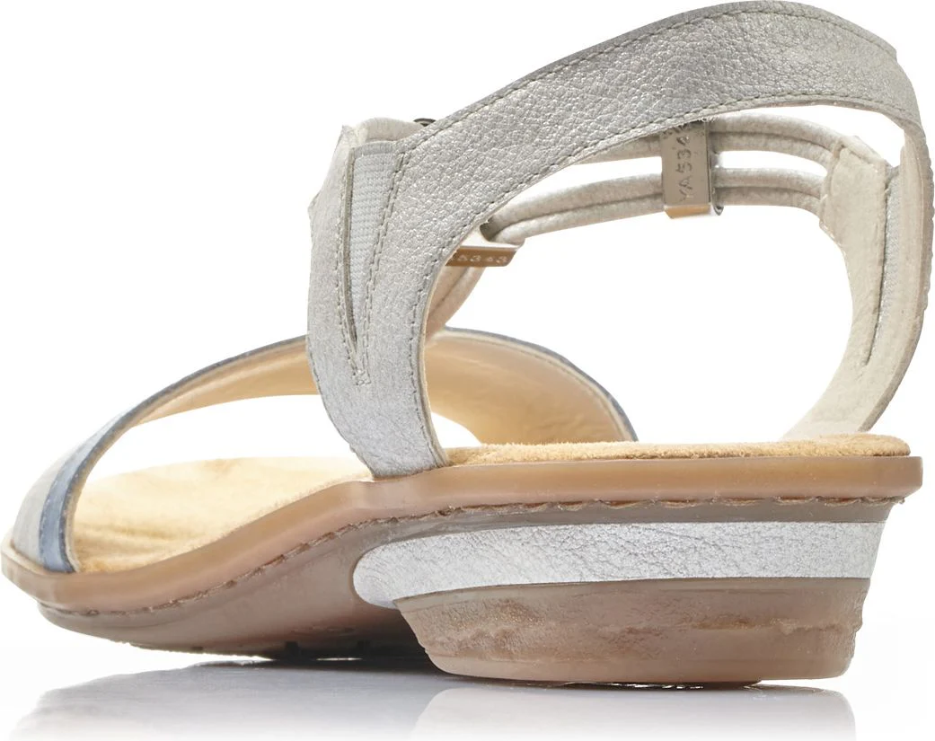 White/Silver Strappy Sandal - Image 4