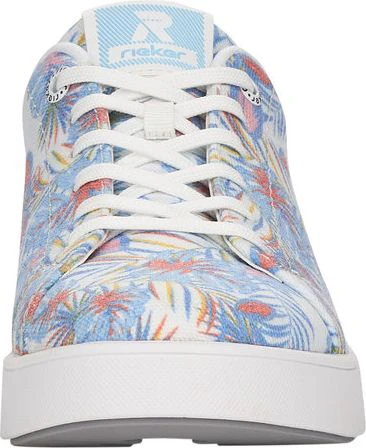 White/Tropical Print Lace Up - Image 4