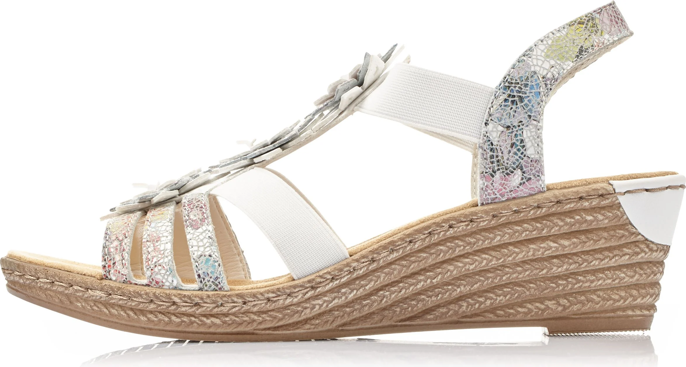 White Wedge With Flowers - Image 2