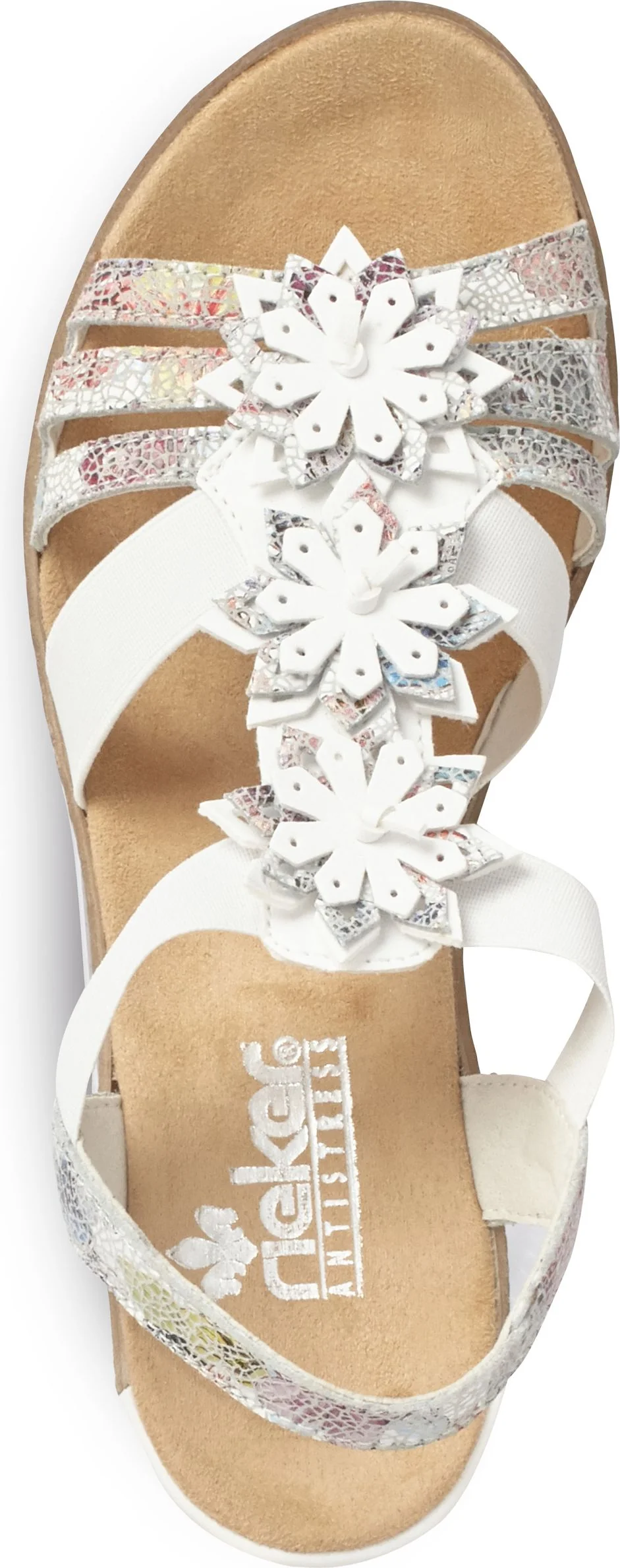 White Wedge With Flowers - Image 4