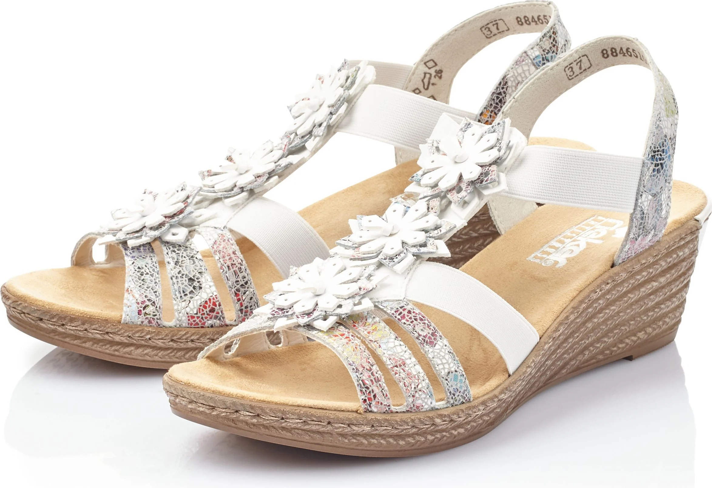 White Wedge With Flowers - Image 6