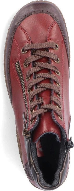 Wine Lace Up Ankle Boot - Image 6