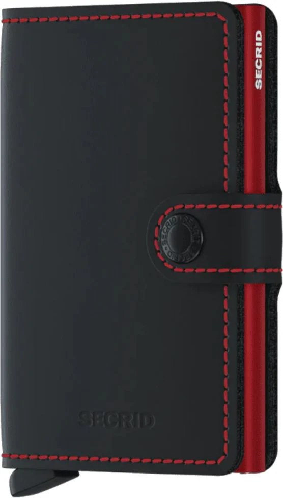 Miniwallet Matte Black & Red