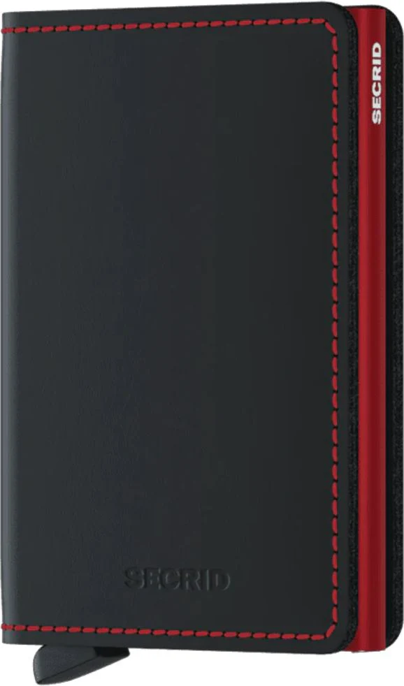 Slimwallet Matte Black & Red