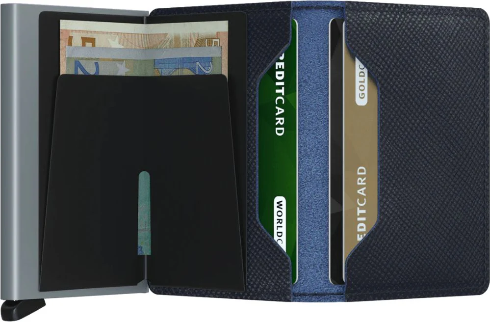 Slimwallet Saffiano Navy - Image 3