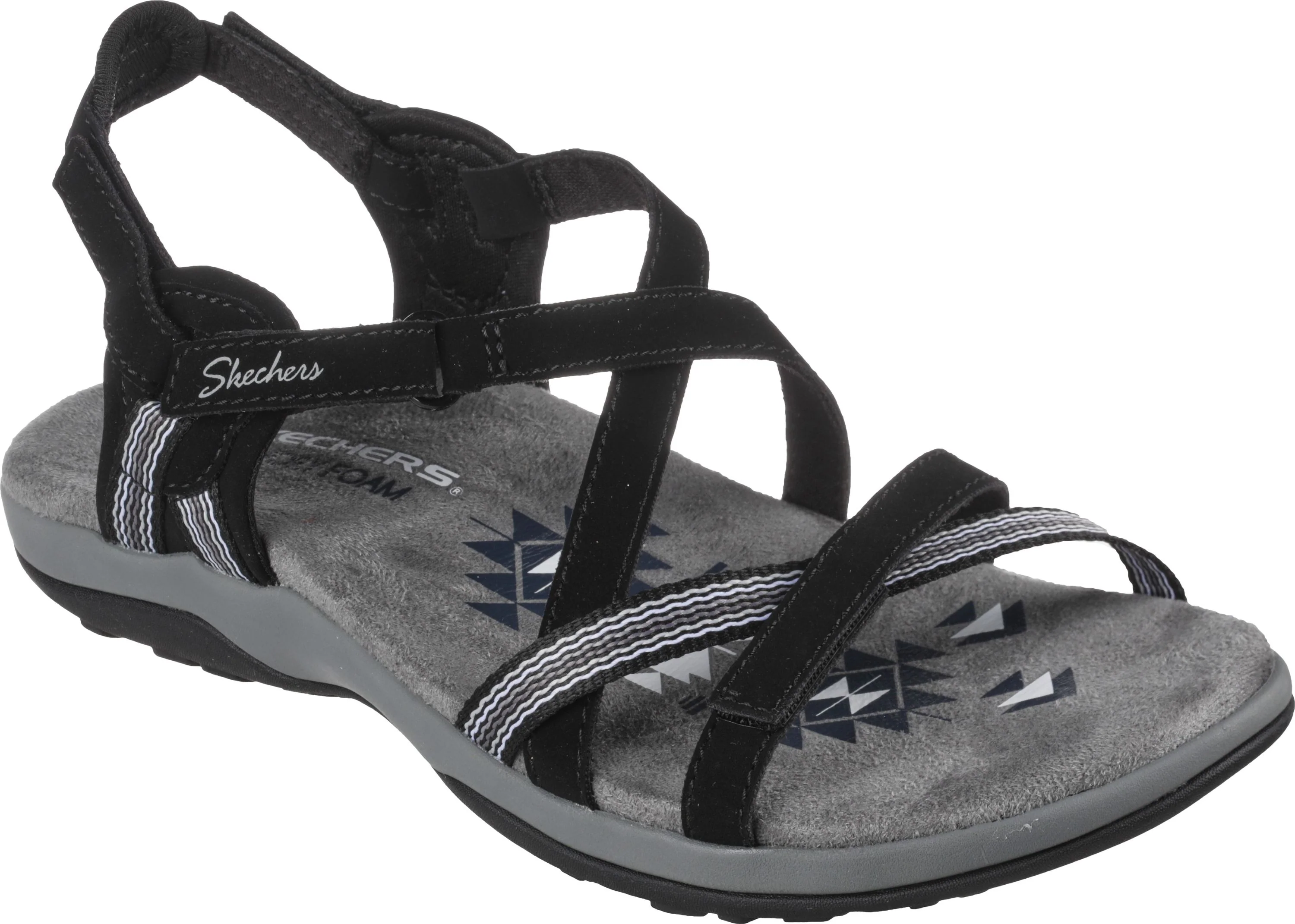 Strappy Open Toe Black Sandal - Image 2