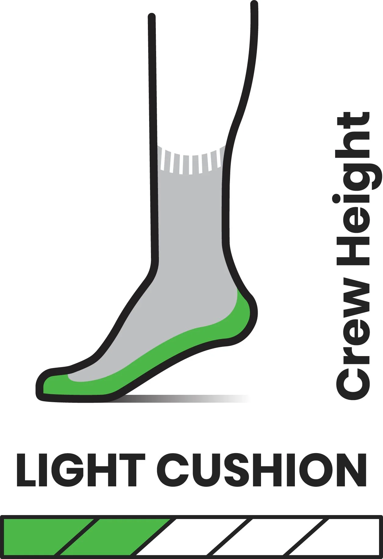 M Hike Light Cushion Print Crew Charcoal - Image 3