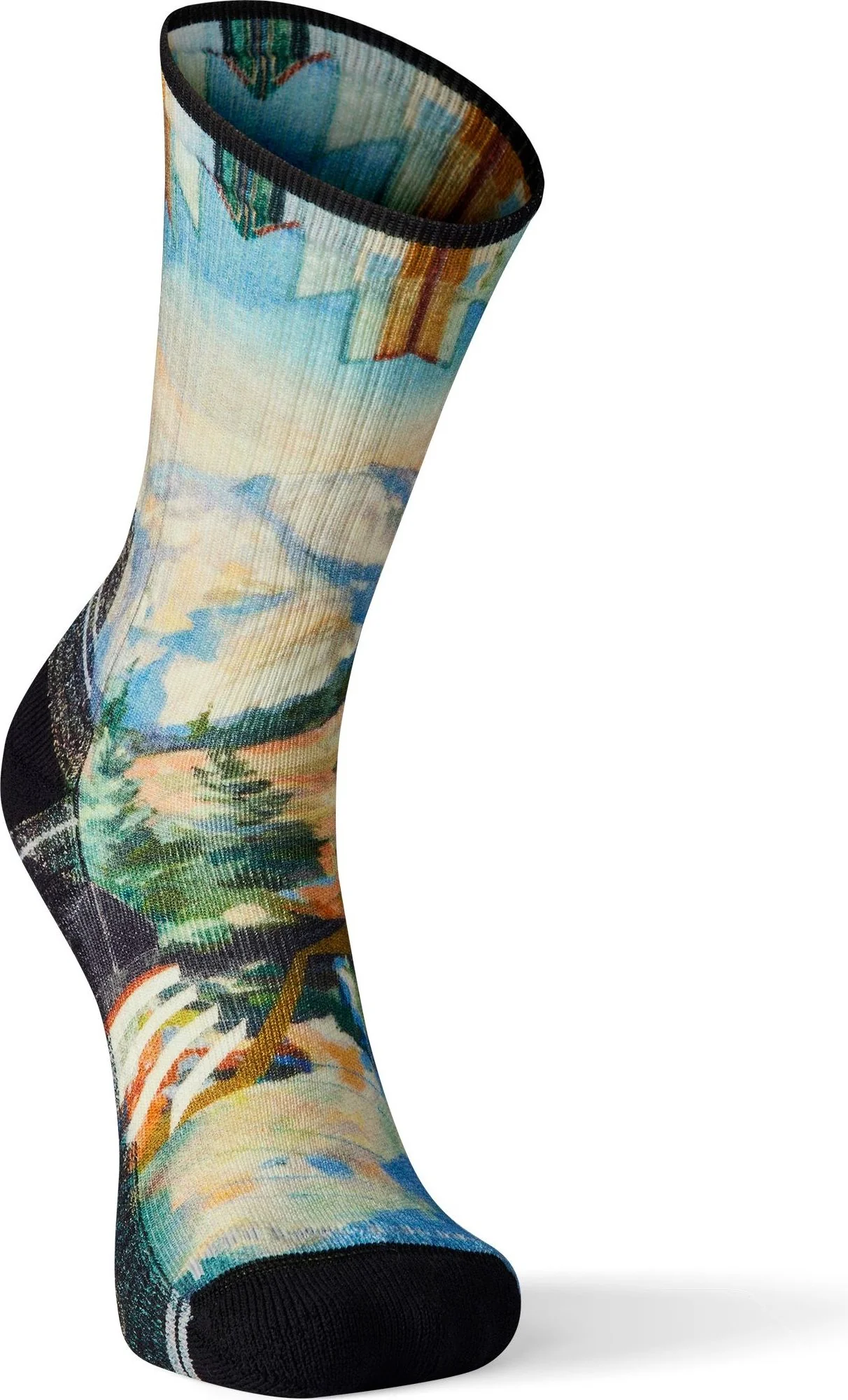 Performance Hike Light Cushion Mountain Print Crew Mist Blue - Image 2