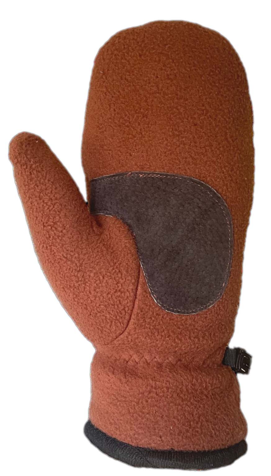 Fleece Mitt Pigsuede Palm C40 Thinsulate Brown - Image 2