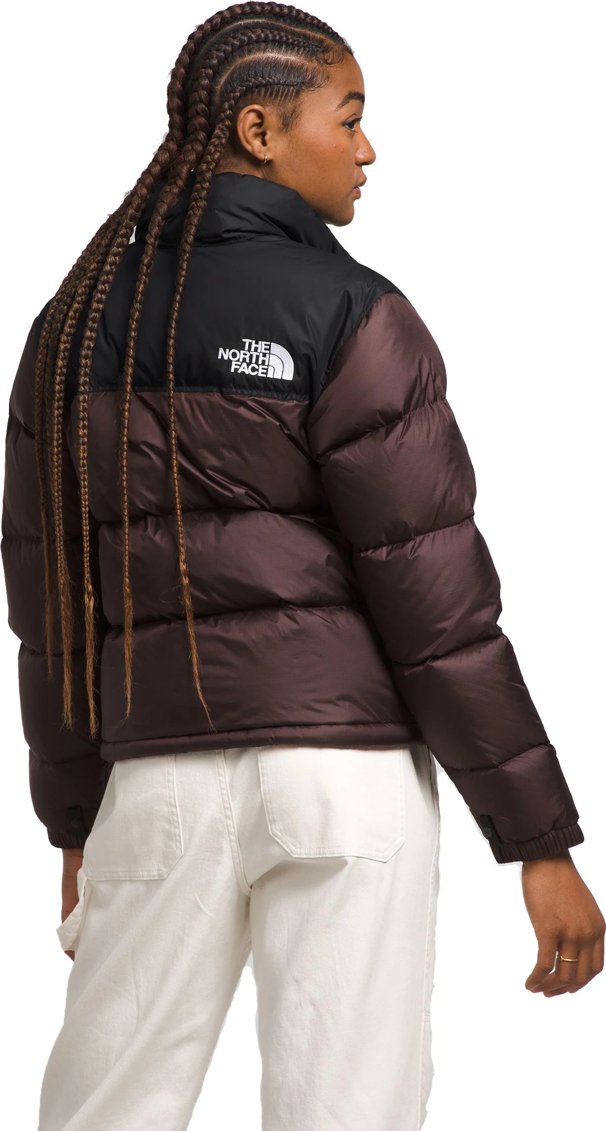 Women's 1996 Retro Nuptse Jacket Coal Brown TNF Black - Image 3