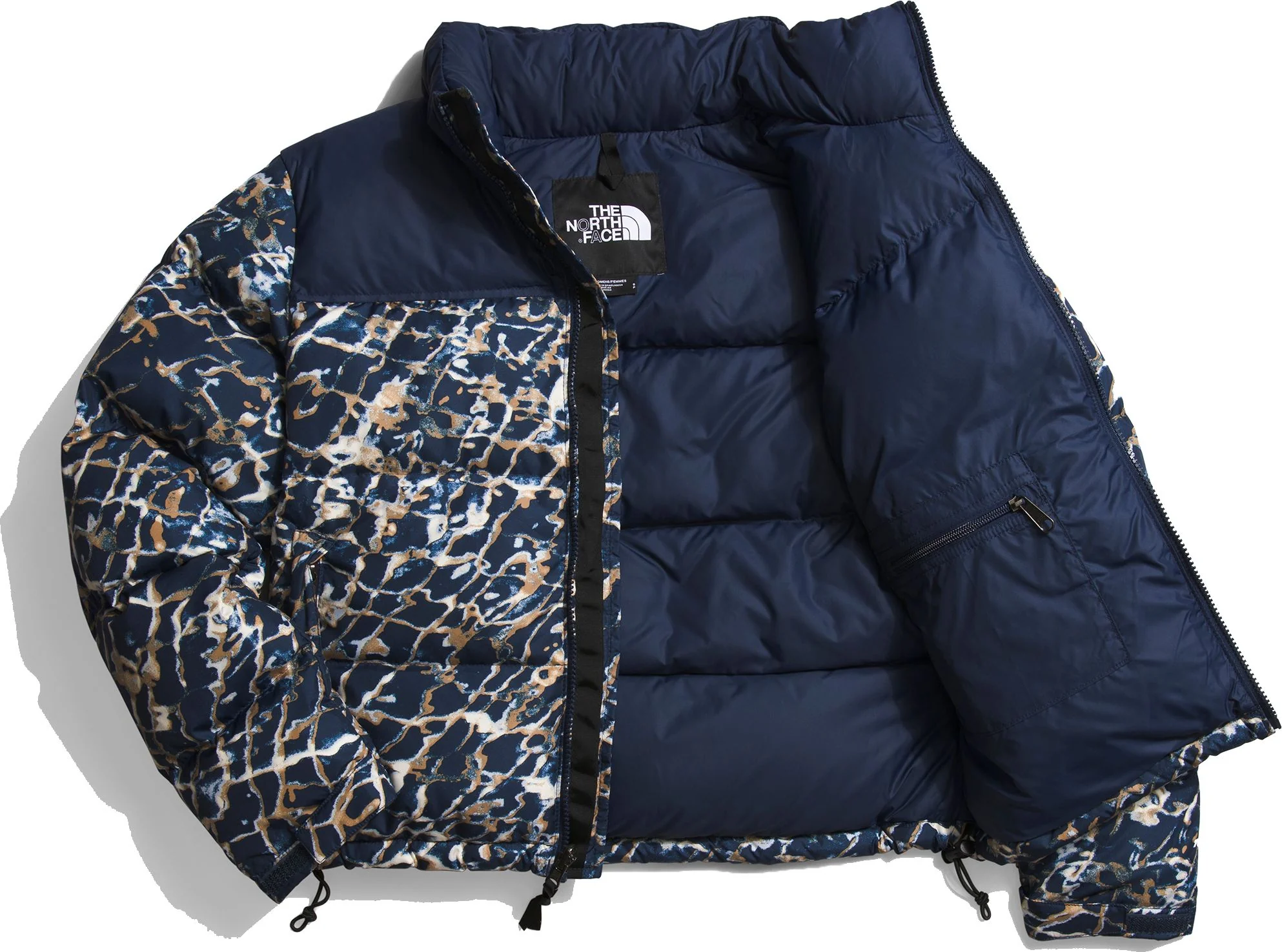 Women's 1996 Retro Nuptse Jacket Dusty Periwinkle Water Distortion Summit Navy - Image 3