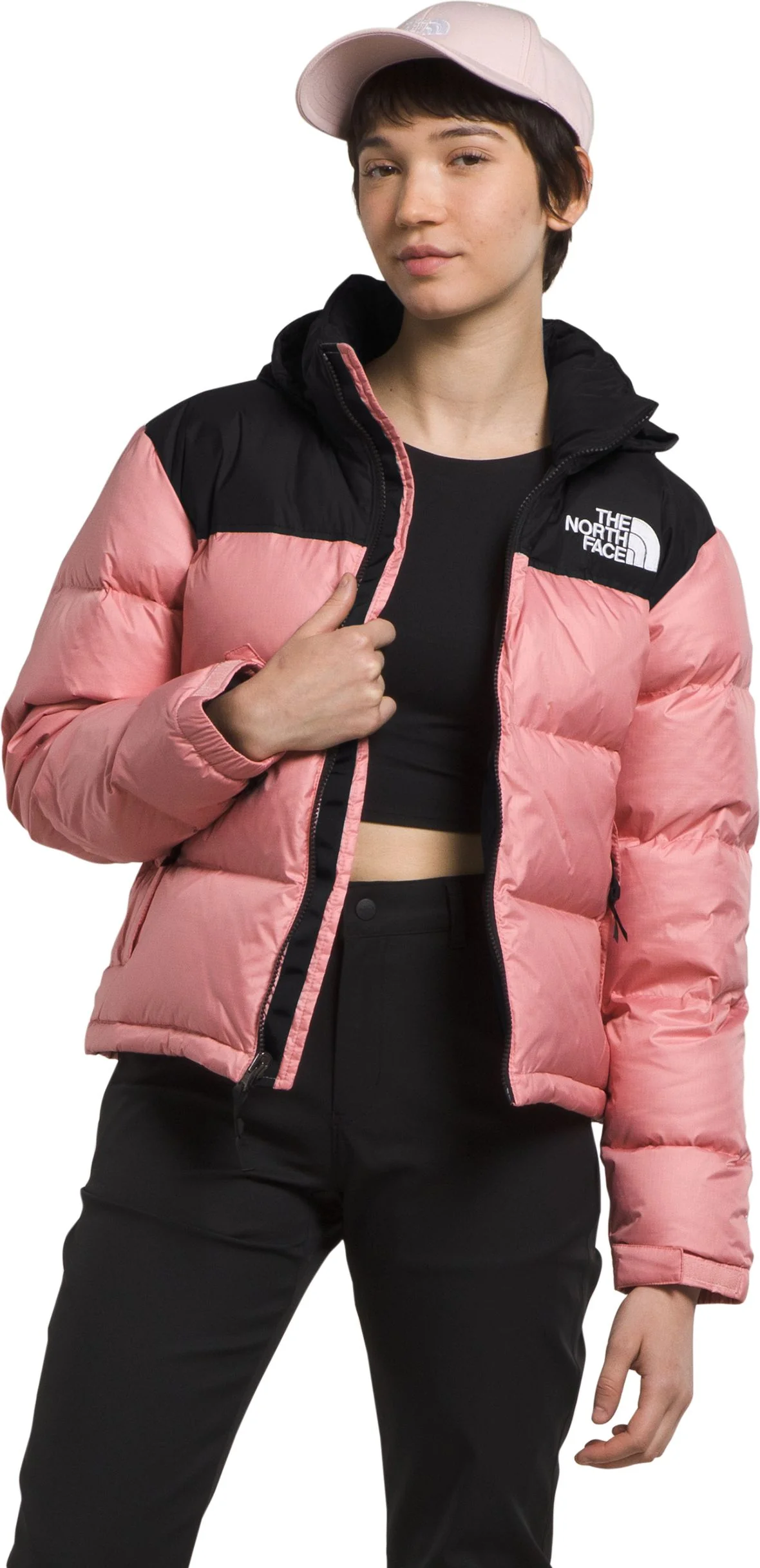 Women's 1996 Retro Nuptse Jacket Shady Rose TNF Black - Image 3