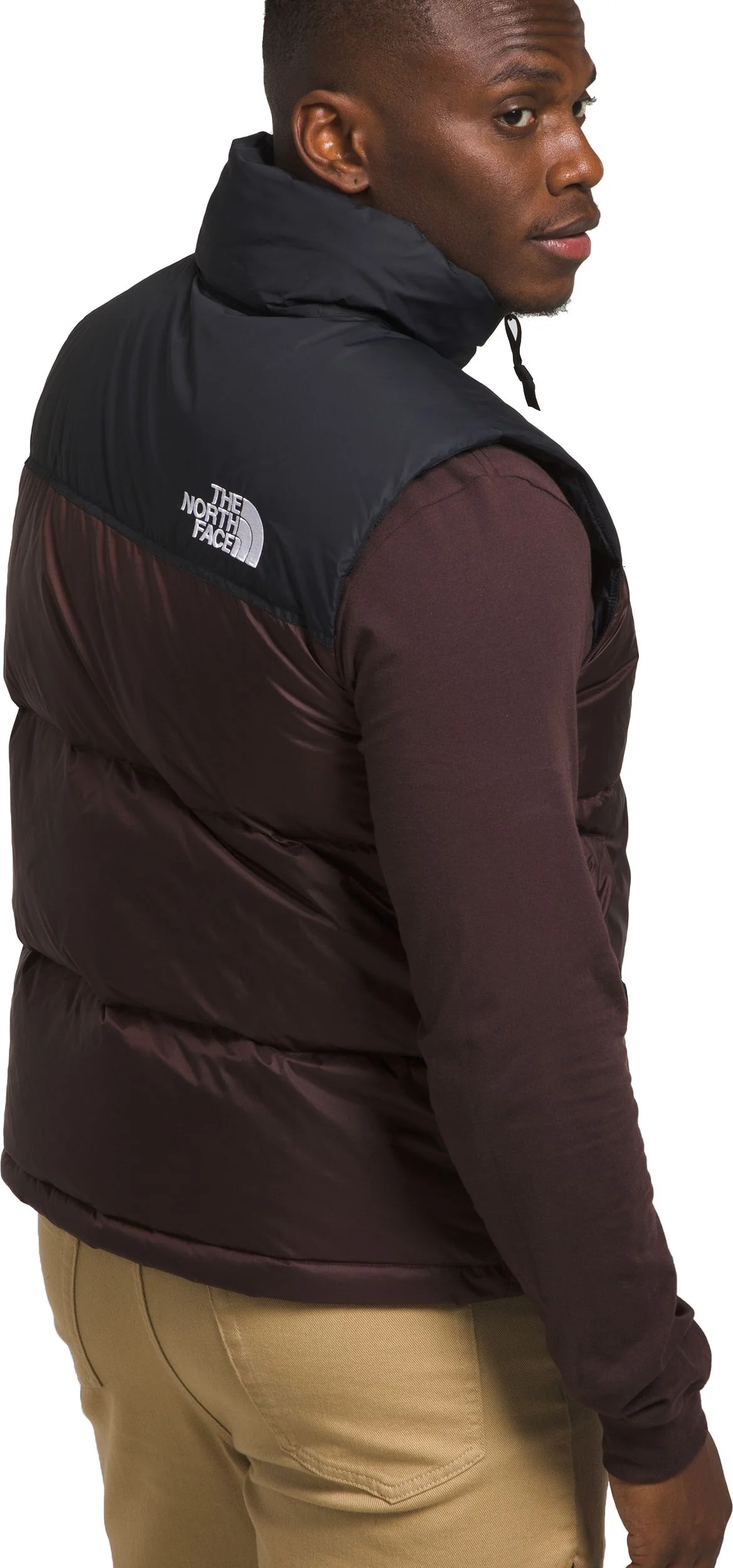 Men's 1996 Retro Nuptse Vest Coal Brown TNF Black - Image 2