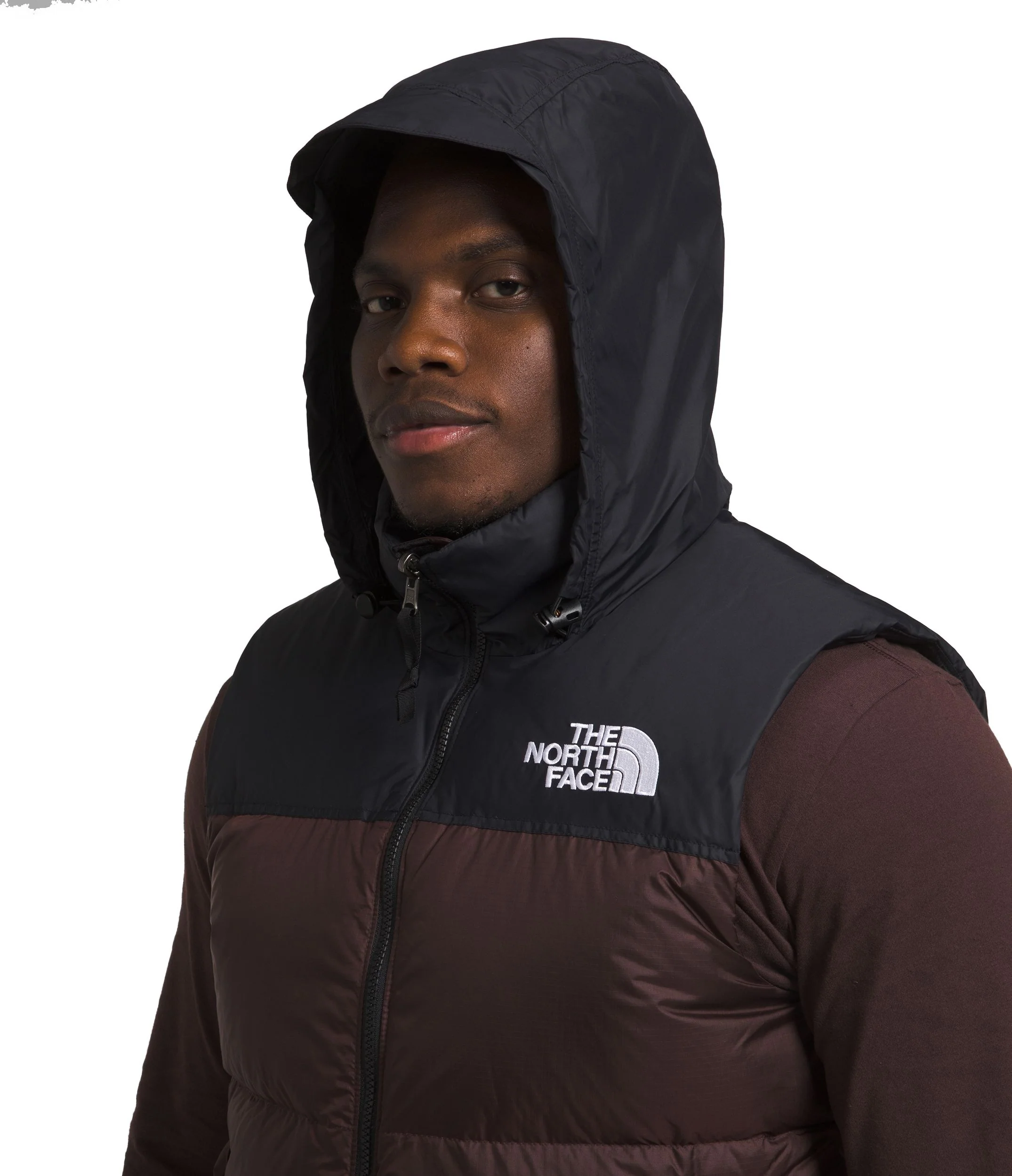 Men's 1996 Retro Nuptse Vest Coal Brown TNF Black - Image 5