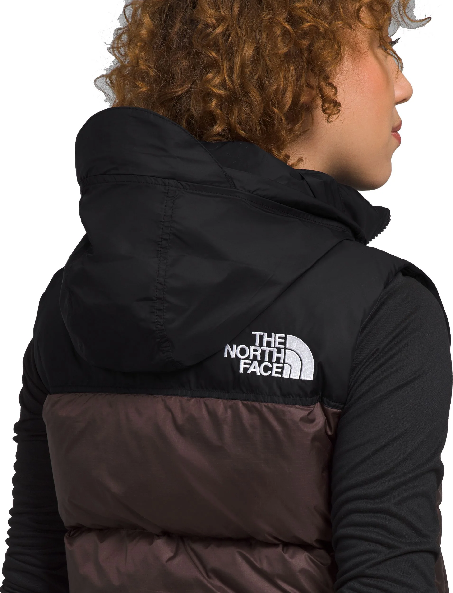 Women's 1996 Retro Nuptse Vest Coal Brown TNF Black - Image 4
