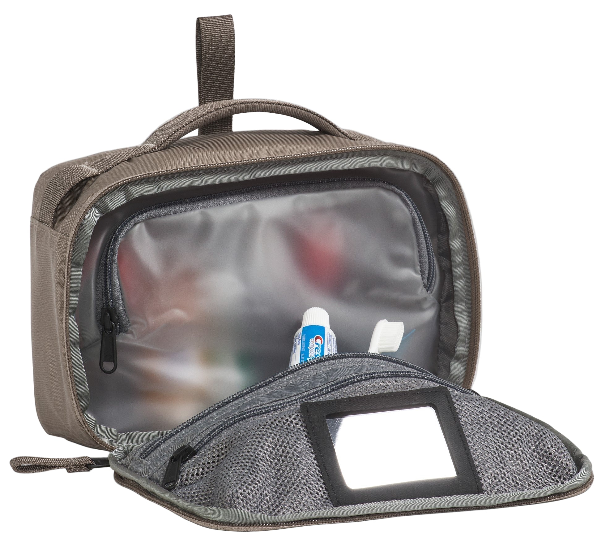Base Camp Voyager Toiletry Kit Mushroom Grey/Mocha Brown - Image 2