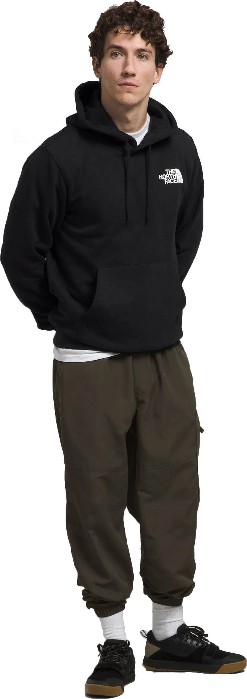 Men's Box Nse Pullover Hoodie TNF Black TNF Black Half Dome Outline Print