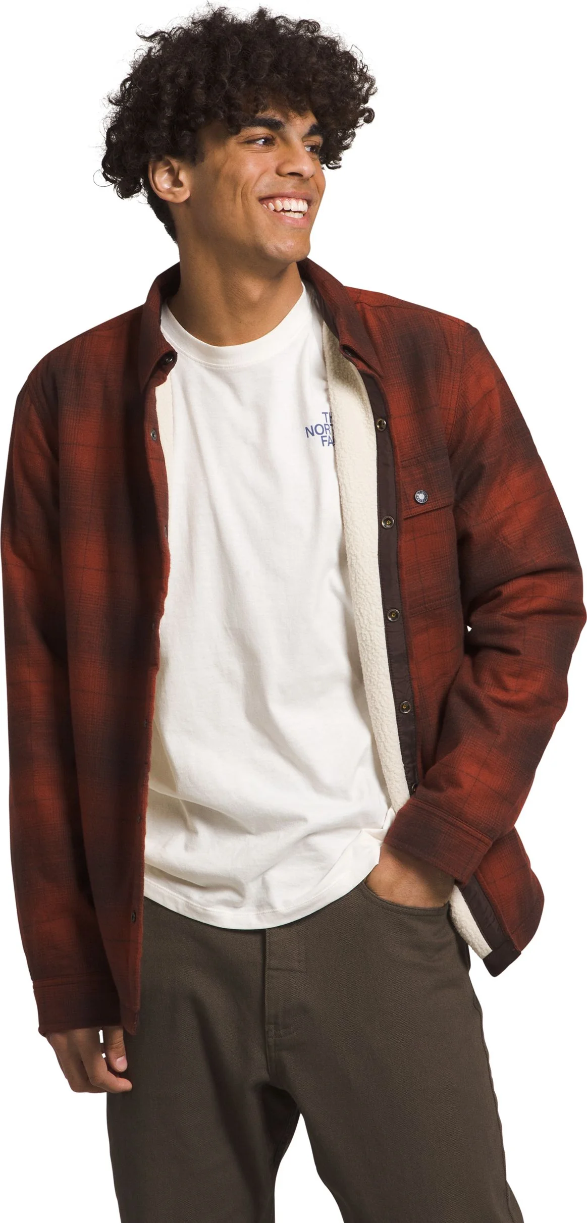 Men's Campshire Shirt Brandy Brown Medium Half Done Shadow Plaid