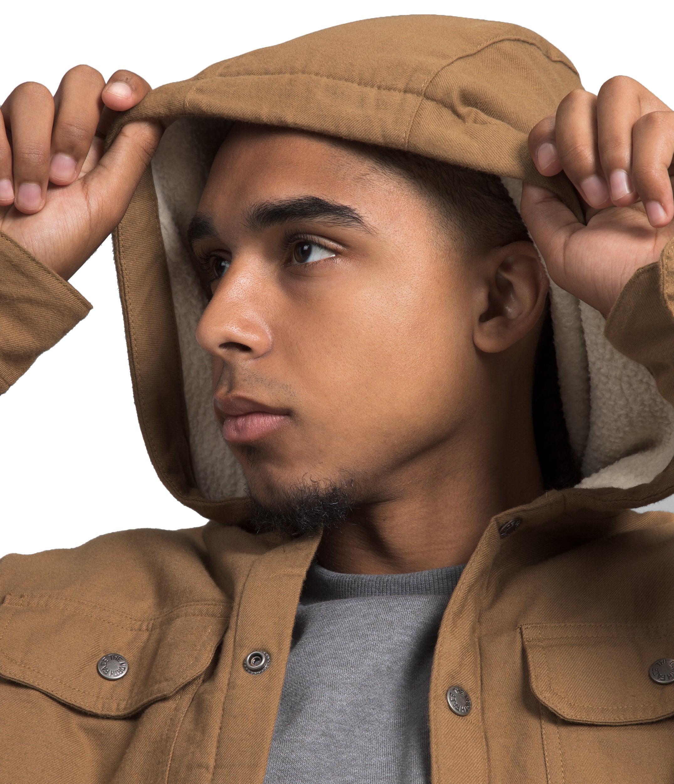 Men's Hooded Campshire Shirt Utility Brown - Image 2