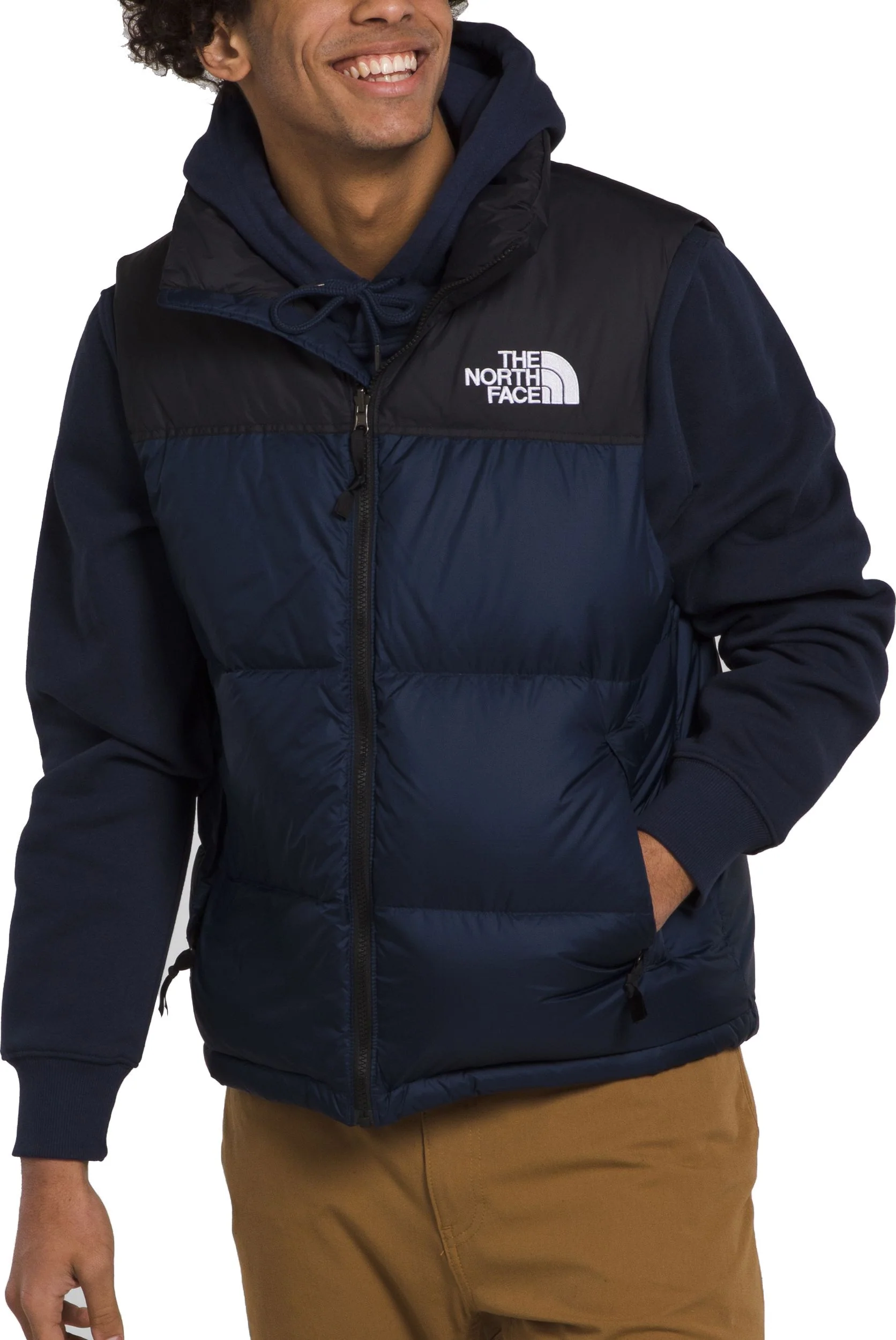 Men's 1996 Retro Nuptse Vest Summit Navy TNF Black - Image 2