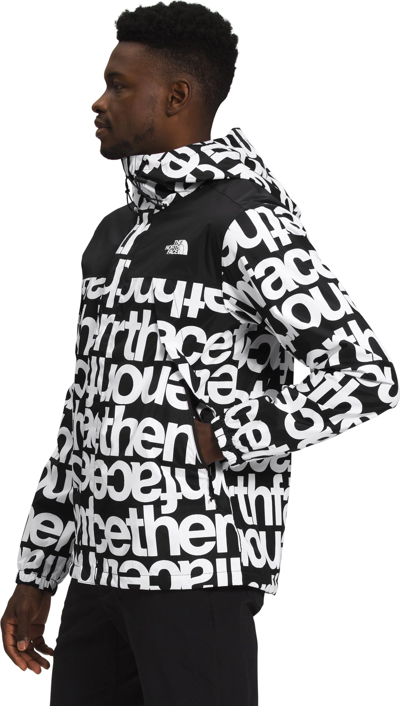 M Antora Jacket TNF Black TNF Black TNF Lowercase Print - Image 2