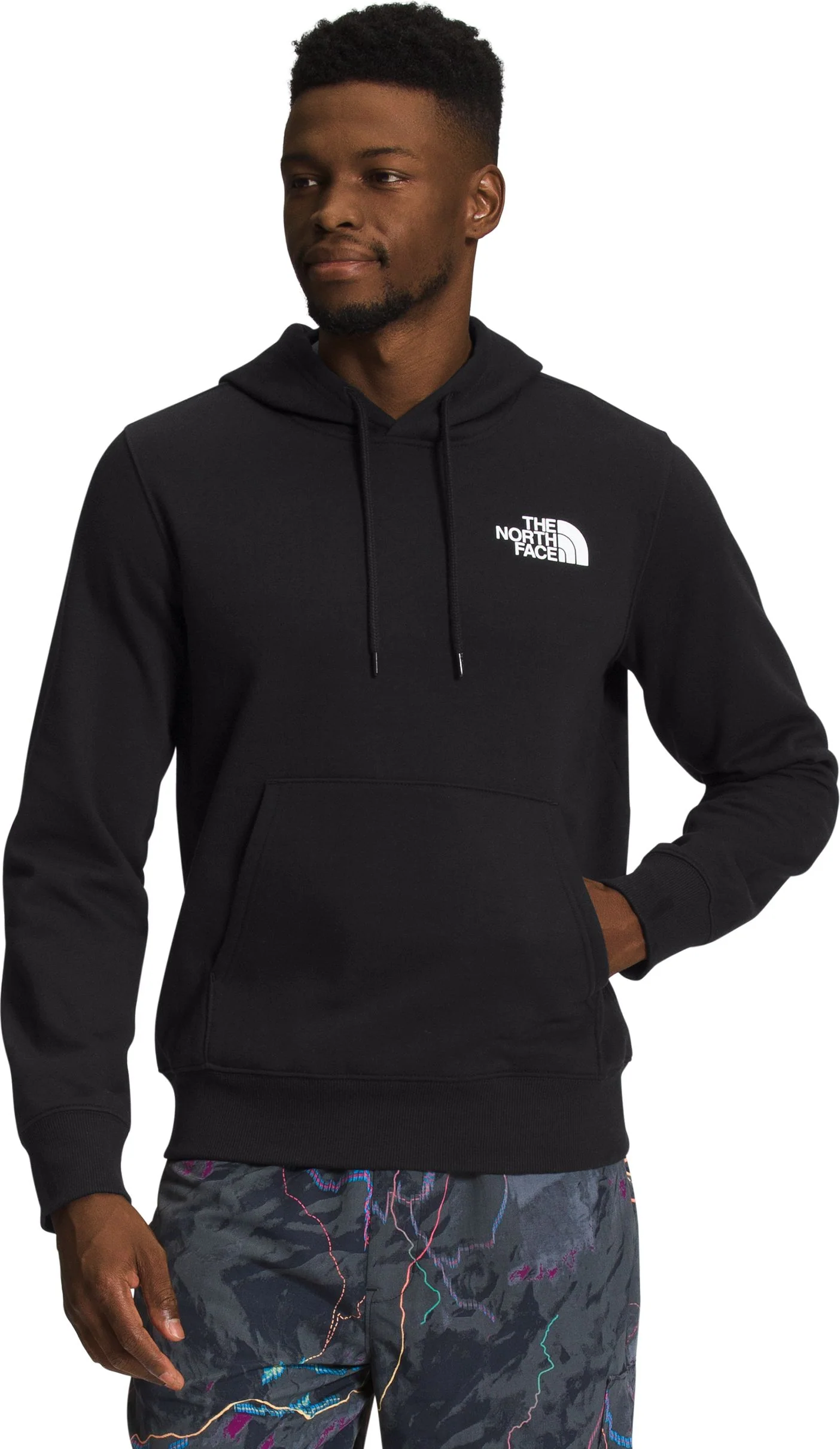 M Box Nse Pullover Hoodie TNF Black TNF Black Trail Glow Print
