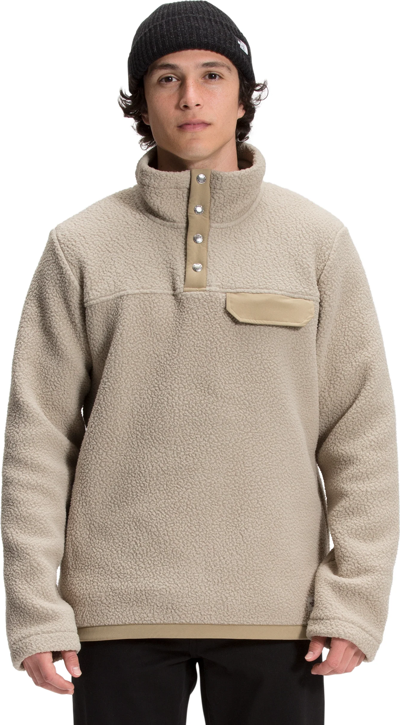Men's Cragmont 1/4 Snap Pullover Flax/Kelp Tan - Image 2