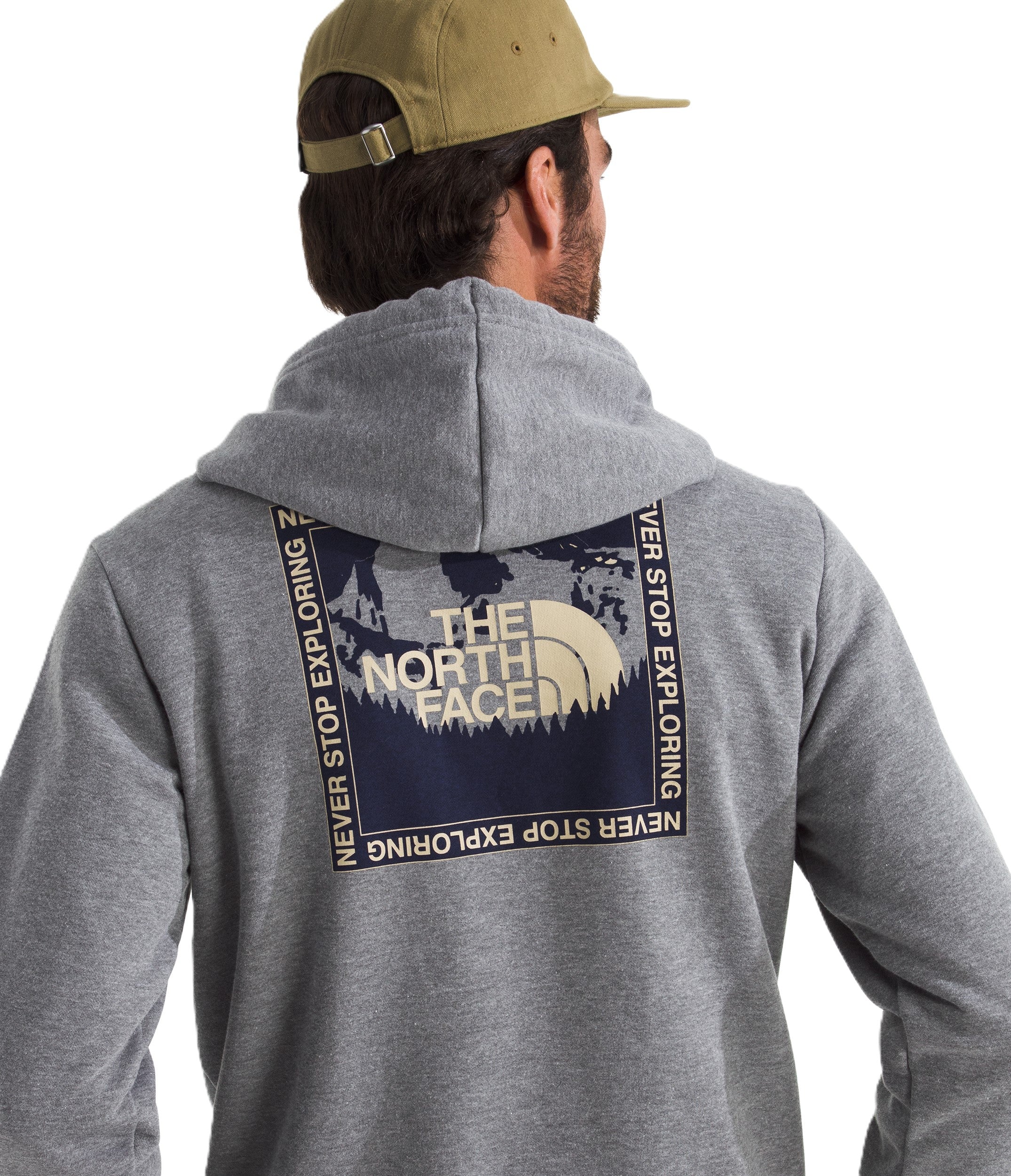 Men's Stay Exploring Regular Hoodie TNF Mid Grey Heather - Image 2