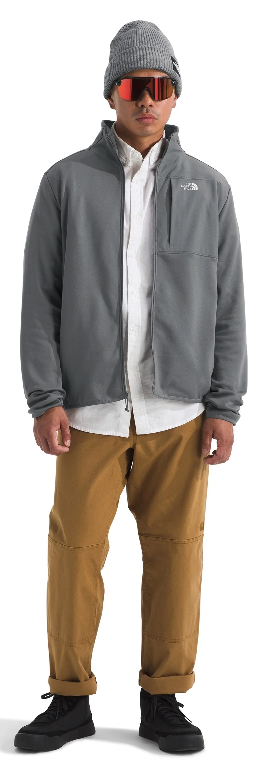 Men's TNF Performance Fleece Full Zip Jacket Smoked Pearl - Image 2