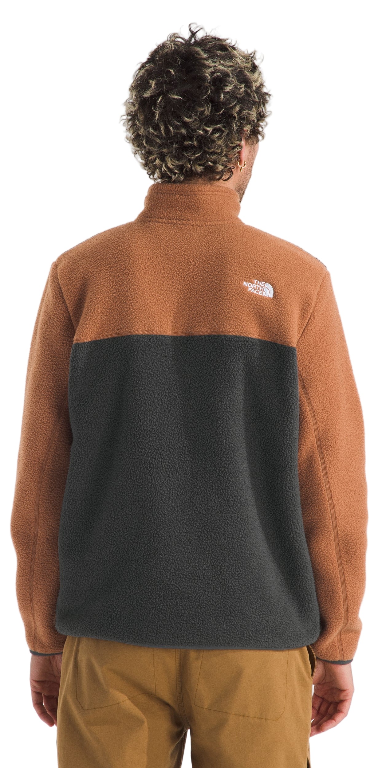 Men's Yumiori ¼ Zip Asphalt Grey/Burnt Umber/Summit Gold - Image 3