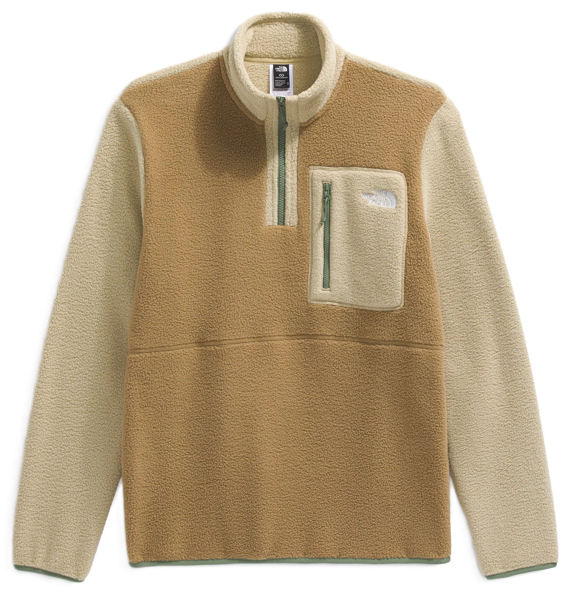 Men's Yumiori ¼ Zip Utility Brown/Khaki Stone/Bark Mist - Image 2