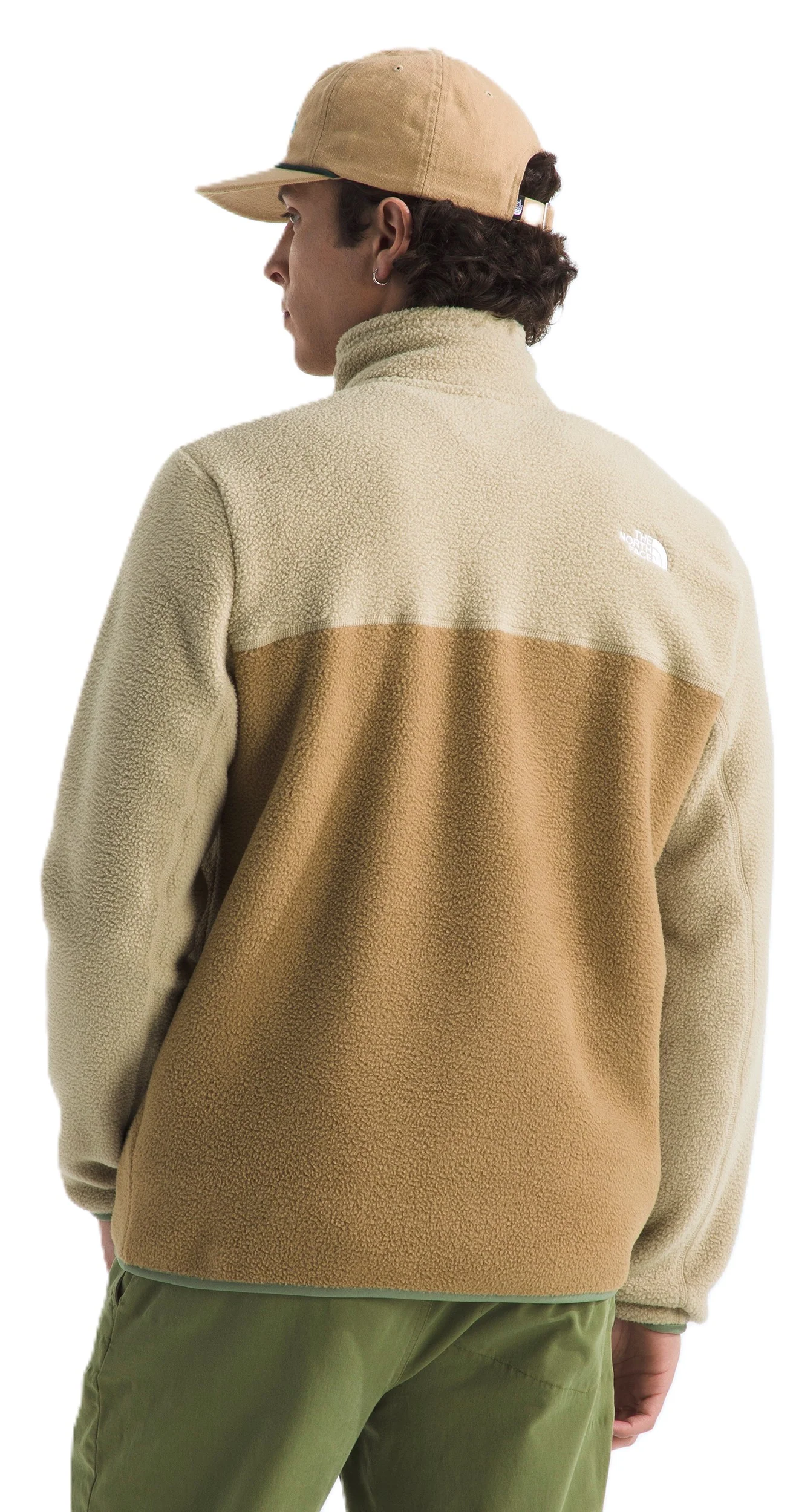 Men's Yumiori ¼ Zip Utility Brown/Khaki Stone/Bark Mist - Image 3